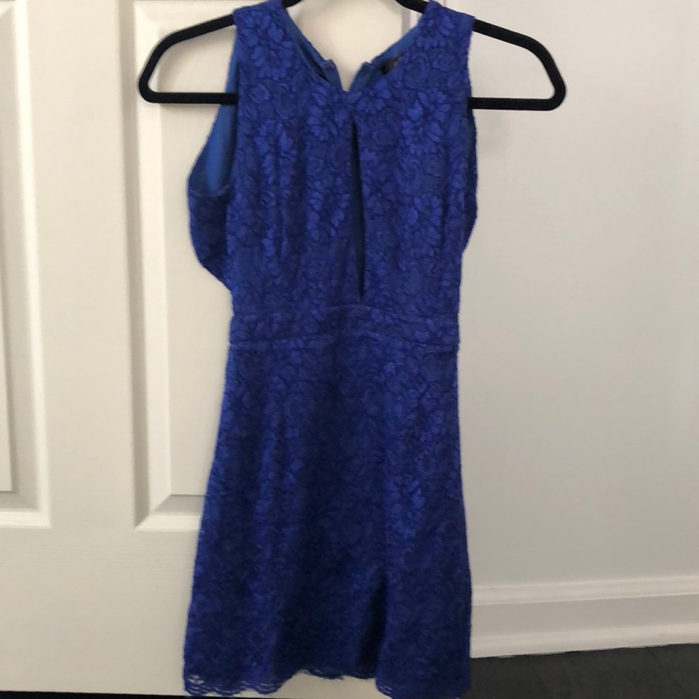 LF mini blue lace dress